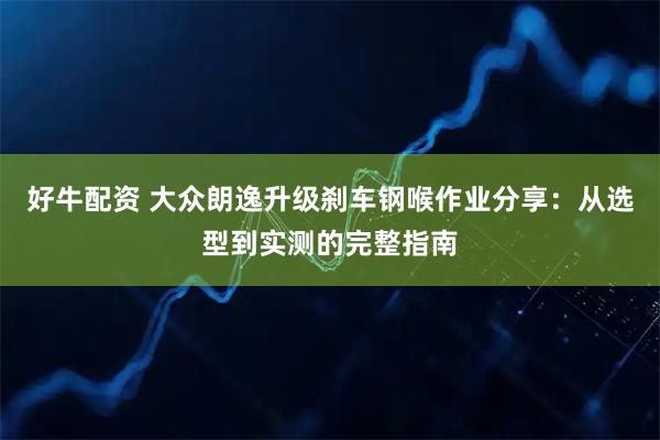 好牛配资 大众朗逸升级刹车钢喉作业分享:从选型到实测的完整指南