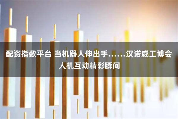配资指数平台 当机器人伸出手……汉诺威工博会人机互动精彩瞬间
